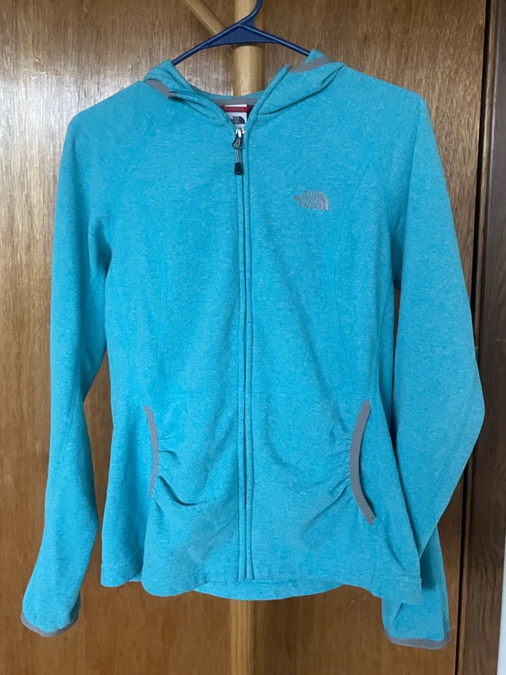 The North Face Women's Light Blue Full-Zip Fleece